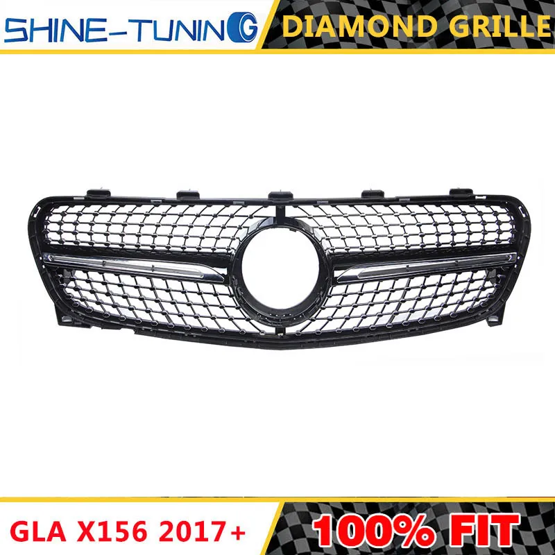 Алмазная решетка без эмблемы подходит для нового класса GLA X156 GLA180GLA200GLA250GLA45