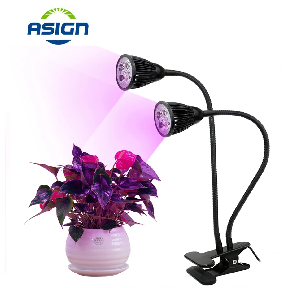Новейший гибкий растительный свет 10 Вт Фито лампа для растений светодиодный растительный свет с двойной головкой Ac100-240V Usb зарядка Led для