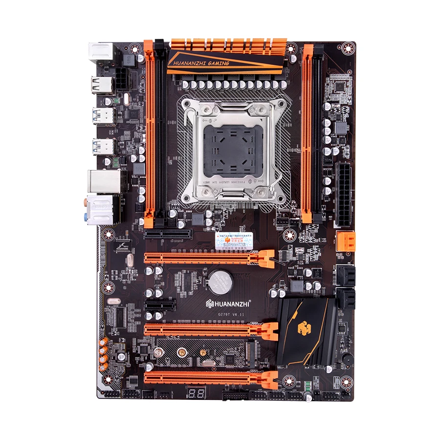 Материнская плата HUANANZHI X79 LGA 2011 ATX USB3.0 SATA3 PCI-E NVME M.2 поддержка 4*16G REG ECC память и процессор Xeon E5