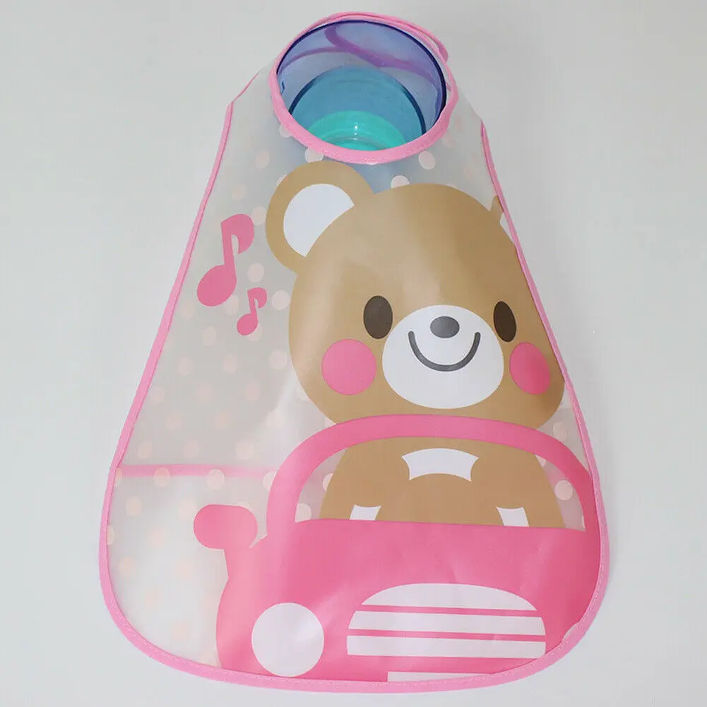 

Baby Bib Feeding Bibs Waterproof Sleeveless Print Burp Cloths Painting Drawing Pocket