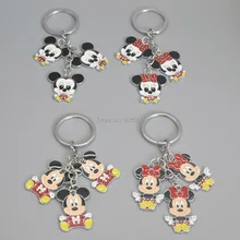 EMS 100/партия, милые бегущие брелки с Микки и Минни Маус, Детская сумка с рисунком, Подвеска Брелки