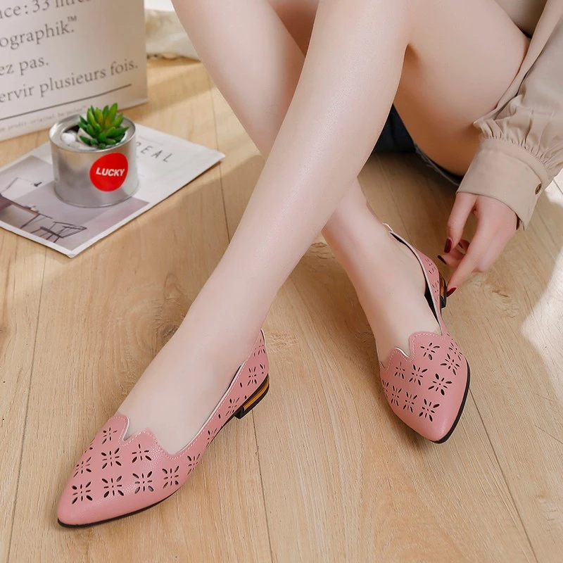ladies flat work shoes