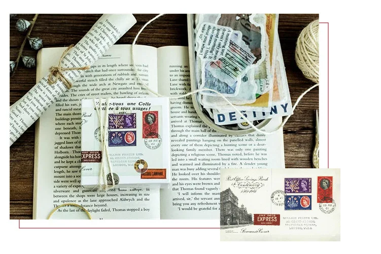 Японский дневник Календарь декоративная этикетка Винтаж старые бумаги Повестка дня на заказ милые наклейки канцелярские наклейки хлопья