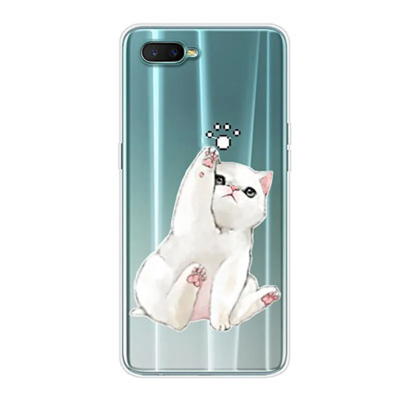Coque для Oppo K1 чехол бампер Прозрачная защитная задняя тонкий, мягкий, из полиуретана силиконовая крышка 6,4 ''для Oppo K 1 PBEM00 случаях Shell