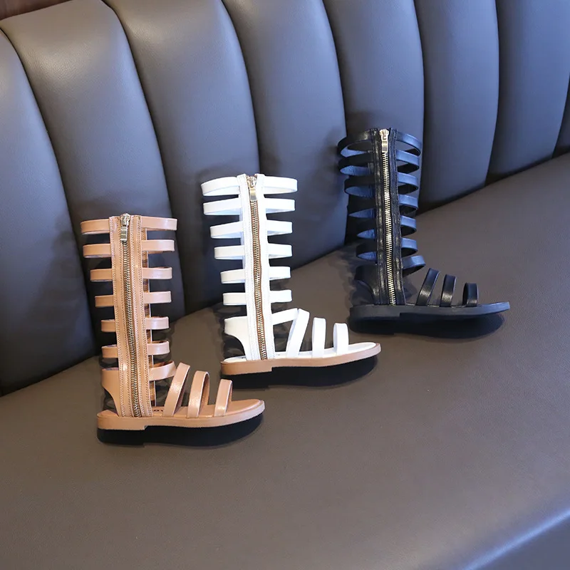 

Hot Sell Summer Fashion Roman Boots High-top Girls Sandals Kids Gladiator Sandals Toddler Child Girls High Quality Shoes