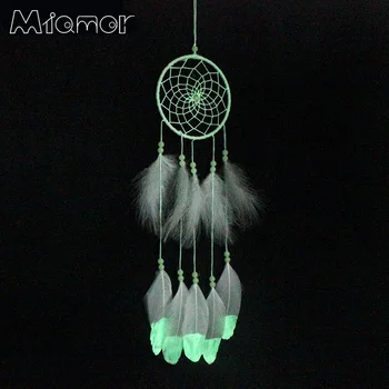 

MIAMOR Indian Fluorescence Dreamcatcher Noctilucous Wind Chimes & Home Wall Hanging Pendant Ornament Dream Catcher Gift Amor079