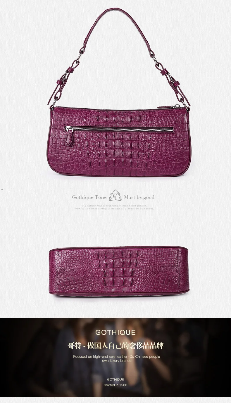 Couro de Crocodilo Bolsa de Couro Bolsa de Ombro Bolsa de Couro de Crocodilo do Bolsa para Mulheres Gete Novo Crossbody Bolsa Moda Lady Satchel de do para Mulheres 13 High Quality Bolsas e Malas