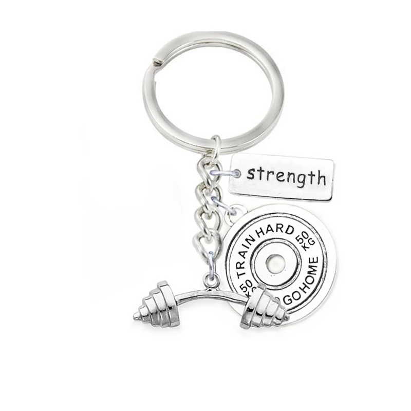 DOUBLE NOSE Dropshiping Sale Weight Plate Train Hard Or Go Home 50kg Lifting Dumbbell Strength Fitness Sports Key Finder | Украшения и