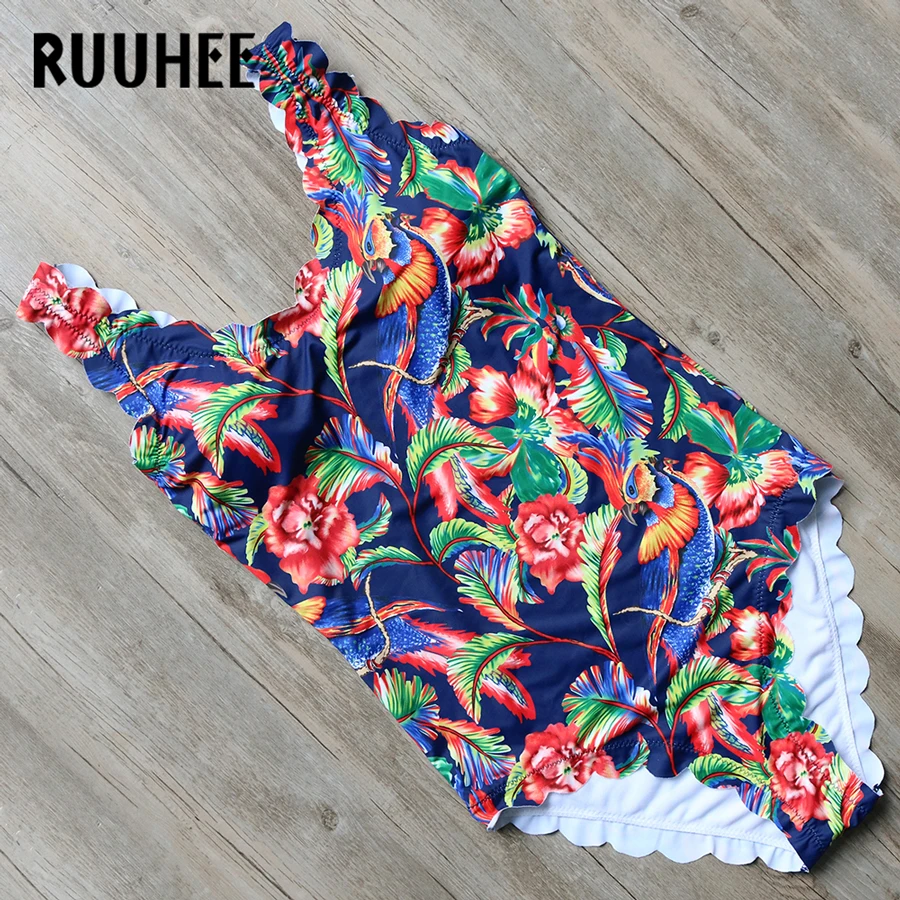 RUUHEE купальник купальники женщины боди Феникс Принт цельный пуш-ап купальник Монокини Майо де Бейн роковой бикини RUUHEE купальник купальники женщины боди Феникс Принт цельный пуш-ап купальник Монокини Майо де Бейн роковой бикини