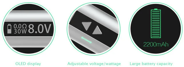 30W Eleaf iStick Mod Batteryn Features
