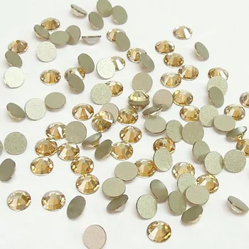 

CTPA3bI Crystal Golden Shadow All Size Non Hotfix Glass Crystal Rhinestones Flatback Nail Rhinestone For Charms 3D Nails Art