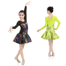 Новинка; Банкетный зал с длинными рукавами для девочек; платья для танго; Сальса; платье для латинских танцев