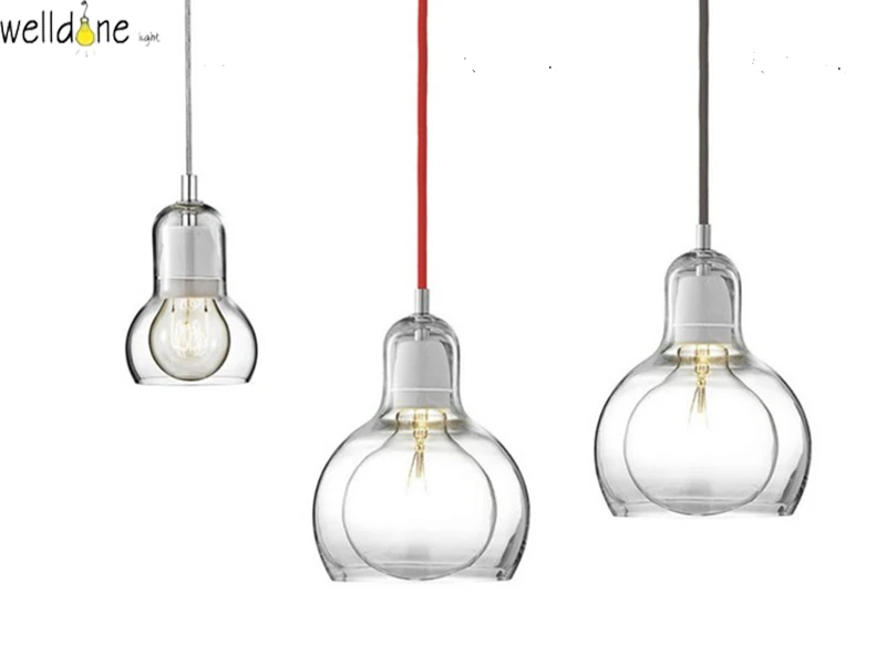 Creative Nordic design new classic was blown Clear luster glass Bulb Leuchte pendant lamp for bedroom living room kitchen bar | Освещение