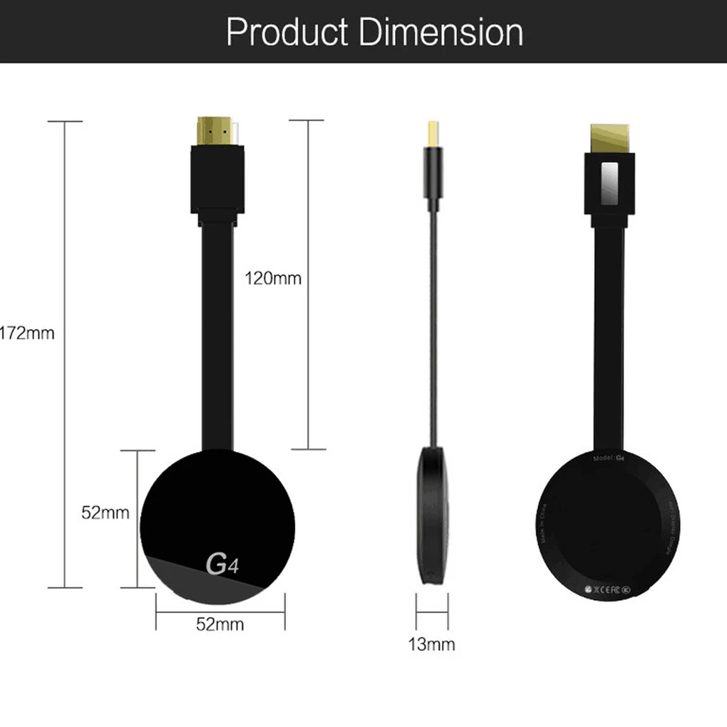 Новое поступление замена для Google Android Cromecast Miracast WiFi ключ HD приемник Mirascreen G4 медиа стример