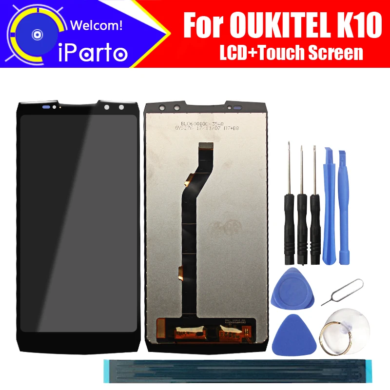 

6.0 inch OUKITEL K10 LCD Display+Touch Screen Digitizer Assembly 100% Original New LCD+Touch Digitizer for OUKITEL K10+Tools
