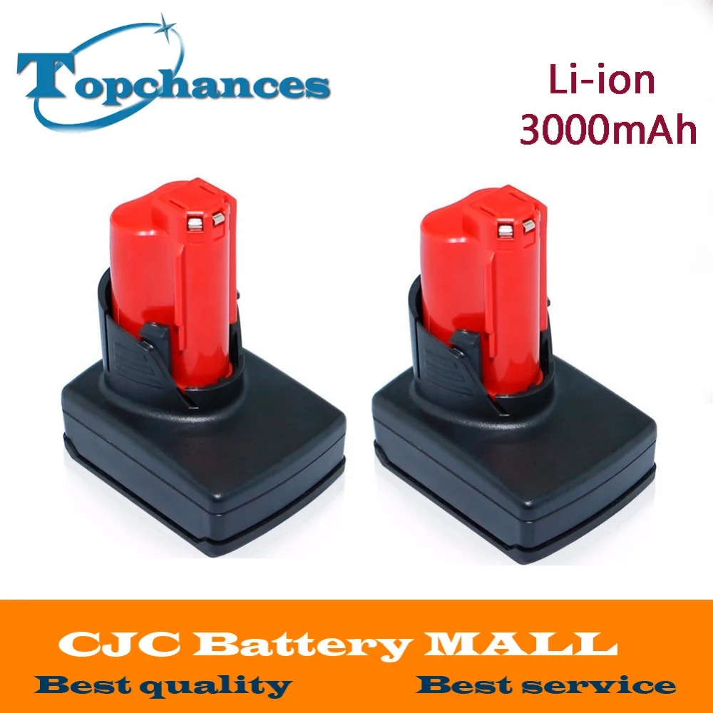 2PCS High Quality 12V 3000mA Li ion Rechargeable font b Power b font font b Tool