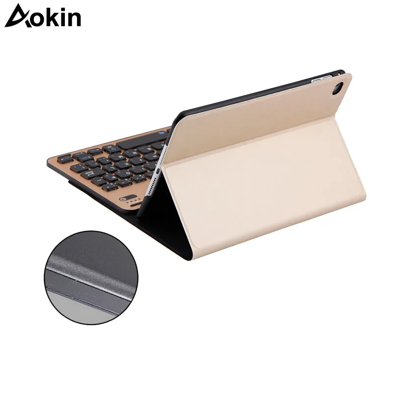 Aokin Сплит Bluetooth клавиатура для iPad Pro 10 5 Беспроводная перезаряжаемая ABS + PU кожаный