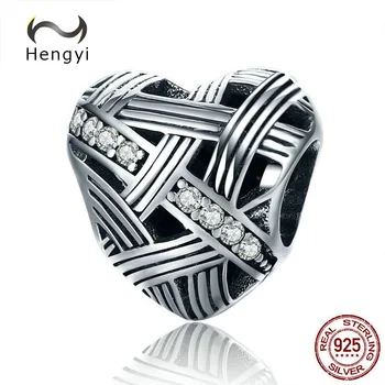 

Hengyi Romantic Genuine 925 Sterling Silver Promise For Love Heart Beads fit Original Charm Bracelet DIY Jewelry Gift