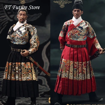 

For Collection 1/6 Male Action Figures Ming Dynasty Bodyguard of Emperor Guard Jinyiwei Ancient Soldier Black Red 12''Full Set