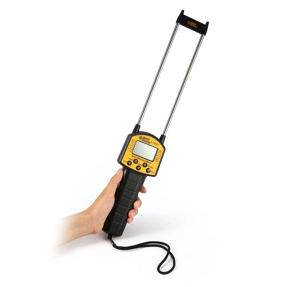 

Smart Sensor AR991 Digital Grain Moisture Meter for Corn Wheat Rice Bean Peanut Grain Measurement Moisture Tester