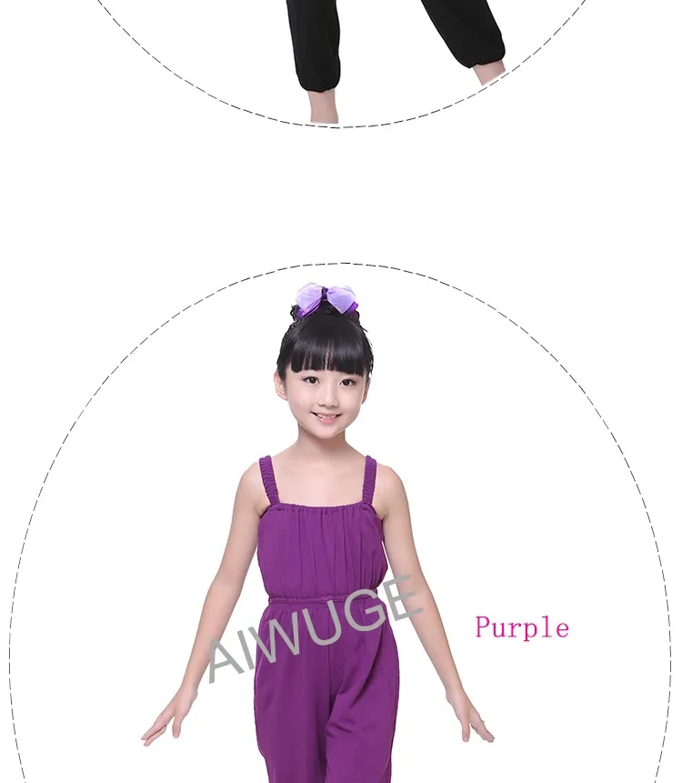 Фиолетовый, черный жилет без рукавов, балетное трико для девочек, детский гимнастический трико для девочек
