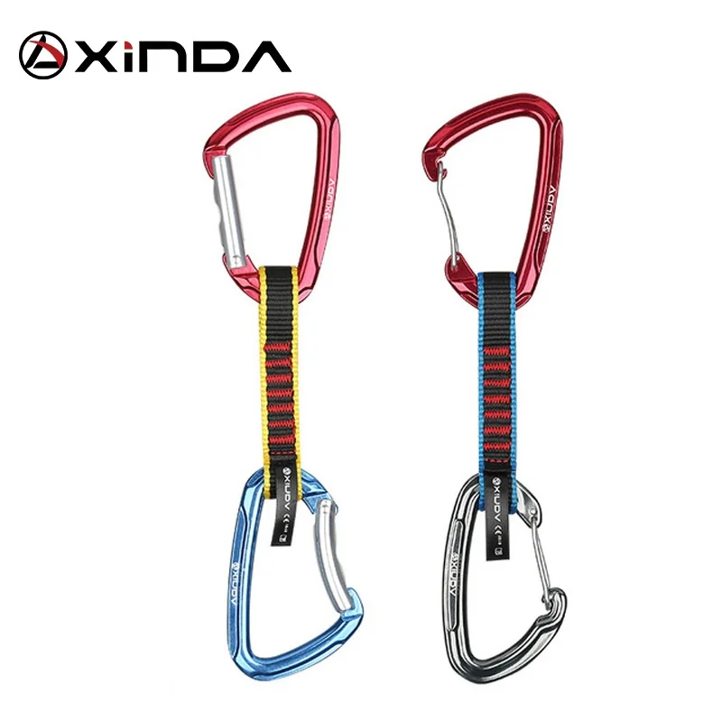 

22KN Safety Lock Extender Carabiner Rock Climbing Rock Quickdraw Sling Hook