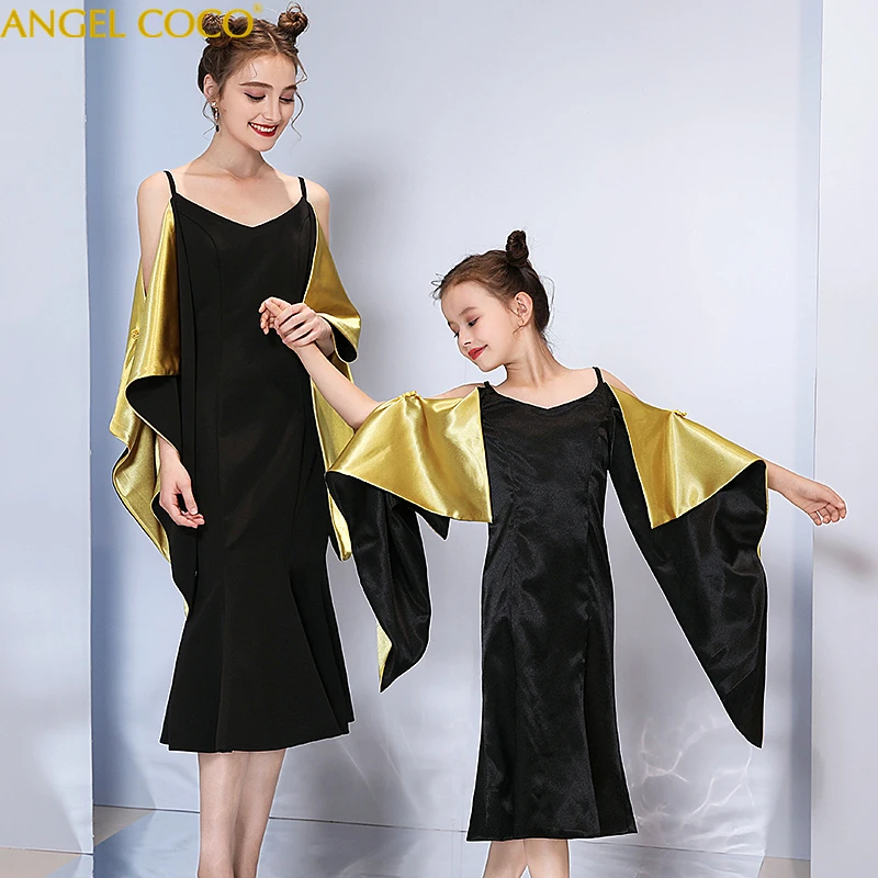 

Mother And Daughter Dress Matching Mom Girls Family Clothes Outfits Elegant Princess Pageant Vestidos Family Look Mae E Filha