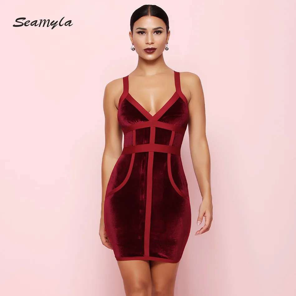 velvet bandage dress