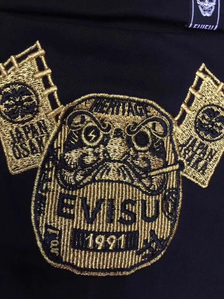 2019 Tide бренд Evisu дикие хлопковые Модные мужские спортивные штаны дышащие теплые мужские повседневные брюки Аутентичные черные брюки