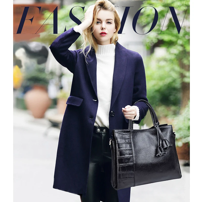 

Luxury Women Shoulder Bag Large Crossbody Messenger Bags Tote 2019 Summer New Casual Ladies Handbags Designer Soft Leather Black