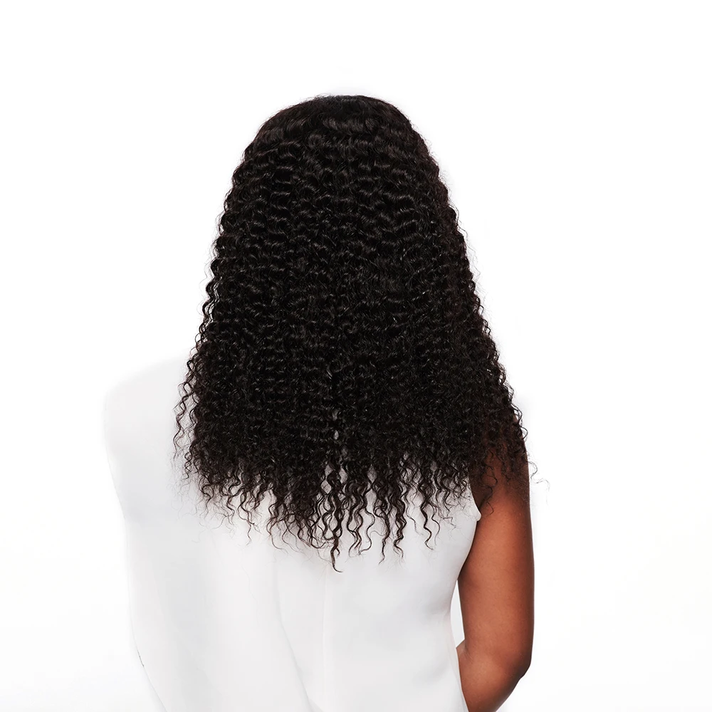 Megalook 8-32 pollice Peruviano Riccio crespo Dei Capelli Umani Bundles 3 pz Colore Nero Naturale Al 100% di Remy Dei Capelli Del Tessuto