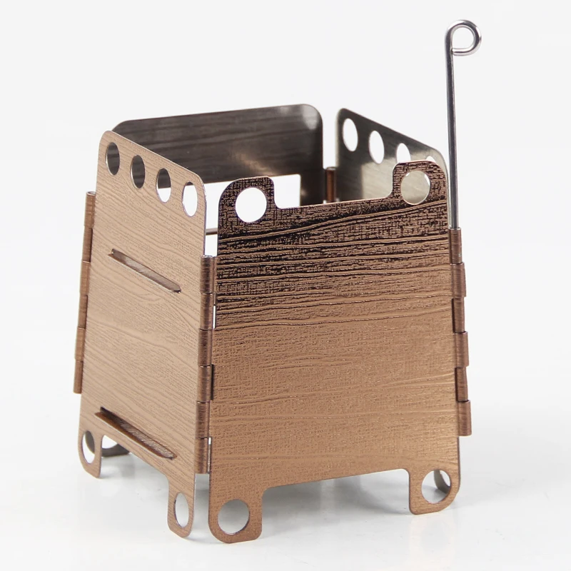 Tiartisan Stainless steel Wood Stove Portable Outdoor Camping Stove Folding Wood Stove Backpacking Firewood Burning 2 colors