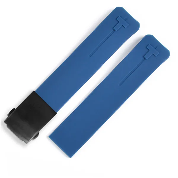 Силиконовые ремешки для часов 20 мм 21 мм для Tissot T013 T047 резиновый оранжевый ремешок T-Sport ремешок водонепроницаемый T013420A T047420A - Цвет ремешка: Blue black 21mm