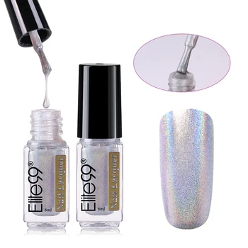 

Elite99 6ml Holographic Laser Nail Polish Shining Glitter Stamping Polish Nail Art Lacquer Manicure Soak Off Gel Polish Paint