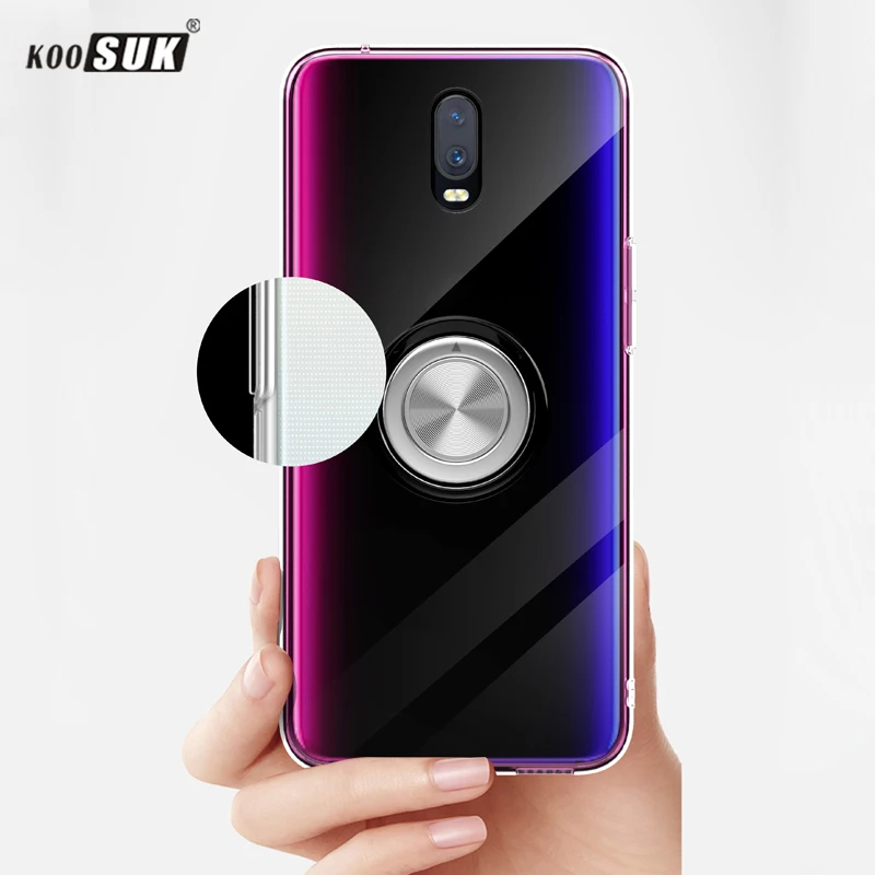 

1+6 Transparent Soft silicone Phone Case For Oneplus 6 Cover Luxury Protection Ring Shell For ONEPLUS 6 One plus 6 Coque Funda