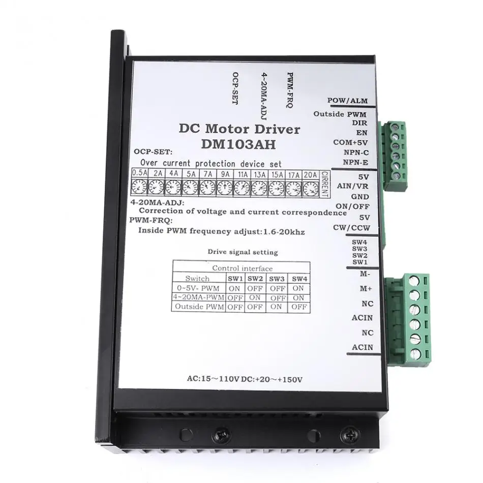 VBESTLIFE AC20-110V 2000 Вт Матовый контроллер скорости двигателя постоянного тока плата ШИМ PLC регулятор ШИМ контроллер