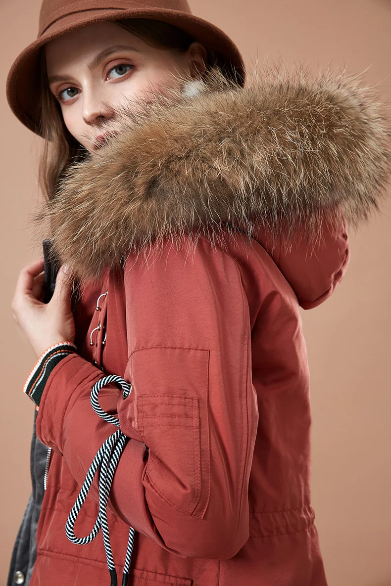 ARTKA зимний женский толстый длинный пуховик Модный меховой воротник с капюшоном 90% белый утиный пух пальто парка Mujer YK10183D