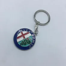 3D металлический брелок для ключей ALFA ROMEO брелок для ключей Mito 147 156 159 166 Giulietta Spider GT логотип эмблема автомобиля значок