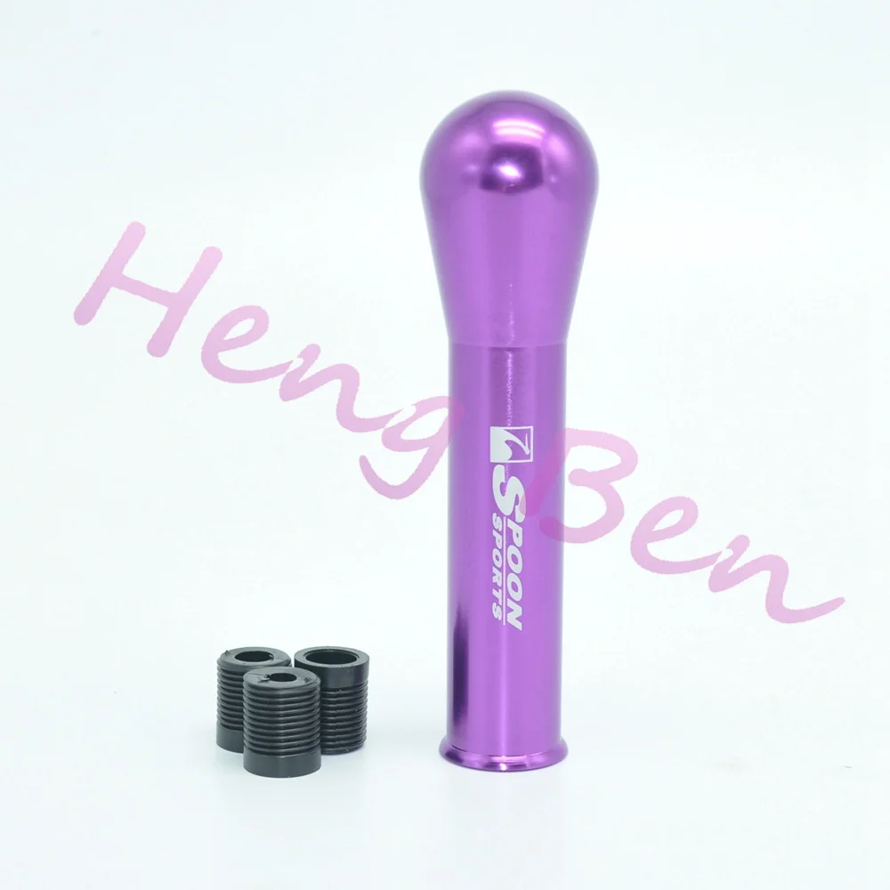 HB новая гоночная 15 см универсальная ручная ложка для спортивного автомобиля ручка переключения передач анодированный алюминий - Название цвета: Фиолетовый