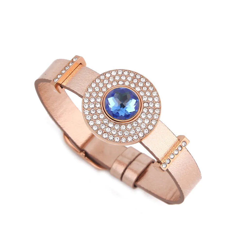 Keamsty 12mm completo azul Crystal magnético intercambiable moneda para DIY pulsera de cambio Keamsty 12mm completo azul Crystal magnético intercambiable moneda para DIY pulsera de cambio