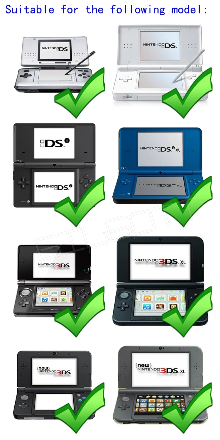 Стилус+ пружинная веревка для nintendo DS Lite DSi 3DS NEW 3DS XL LL Black