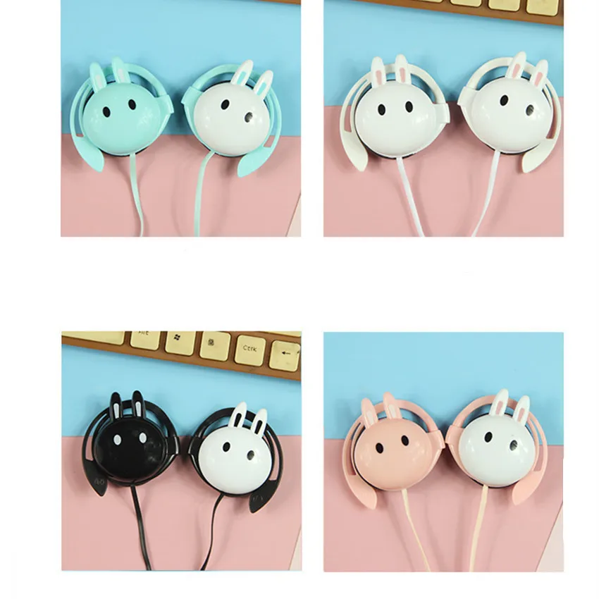 Headphones Gaming With Microphone Over Ear Wired Headphone For Samsung Iphone Children Kids Rabbit Ears Hook Headset For Girl