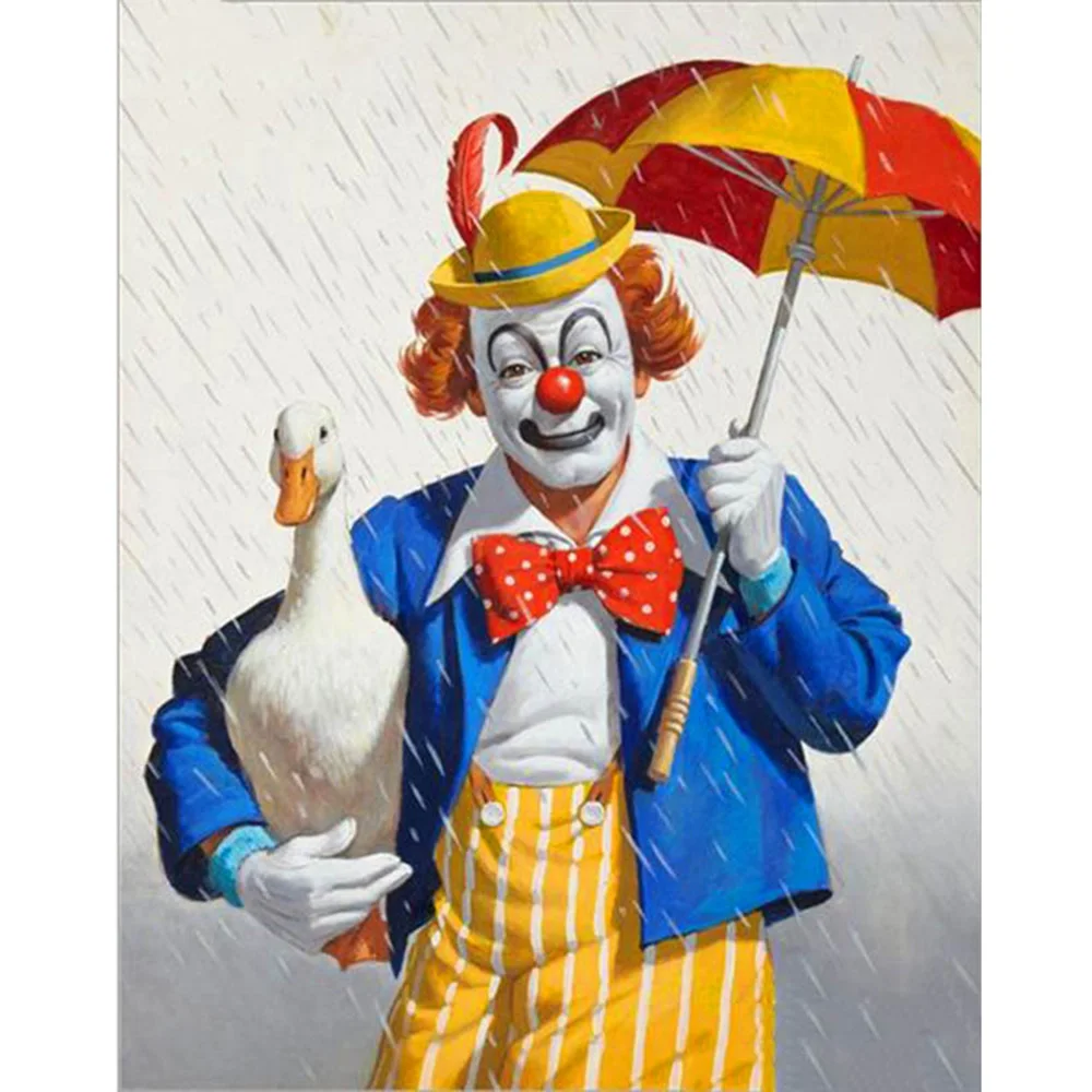 HOMFUN-Full-Square-Round-Drill-5D-DIY-Diamond-Painting-Clown-duck-3D-Diamond-Embroidery-Cross-Stitch