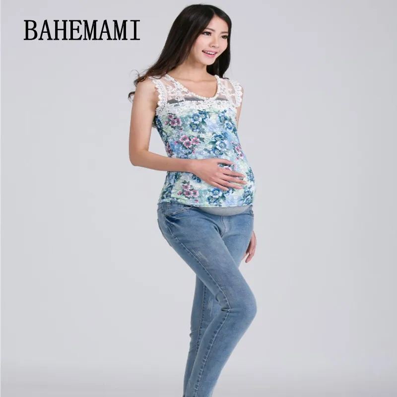 

3XL Big Size Elastic Waist 100% Cotton Maternity Jeans Pants For Pregnancy Clothes For Pregnant Women Legging Autumn/Winter
