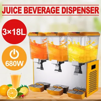

Commercial 18L*3 Tank Frozen Cold Drink Beverage Milk Juice Dispenser Machine
