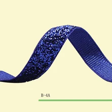Блеск ленты эластичные 3/" синий эластичного бархата с блестками лентой цена договорная