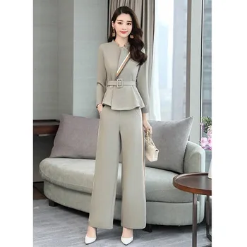 

Women's suit new hot women's slim slimming temperament suit two-piece (jacket + pants) women's fashion casual suit
