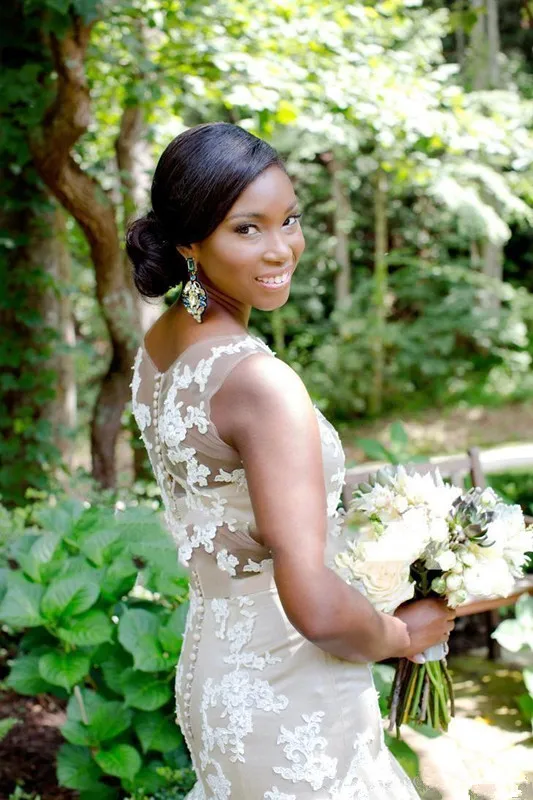 south-african-summer-boho-wedding-dresses-mermaid-sheer-neck-appliques-champagne-long-bride-wedding-gowns-plus-size (2)_副本