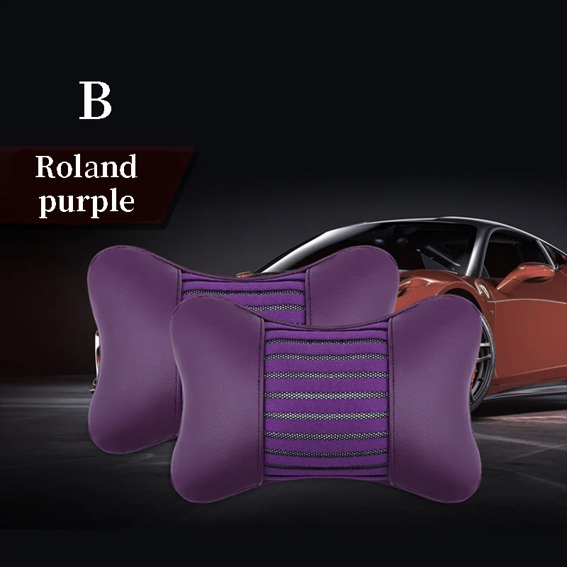 B-purple Пена памяти автомобиля Защита сиденья шеи наволочка для Chevrolet Cruze Aveo Opel Insignia SsangYong Kyron Rexton хонда аккорд CR-V - Цвет: B-purple