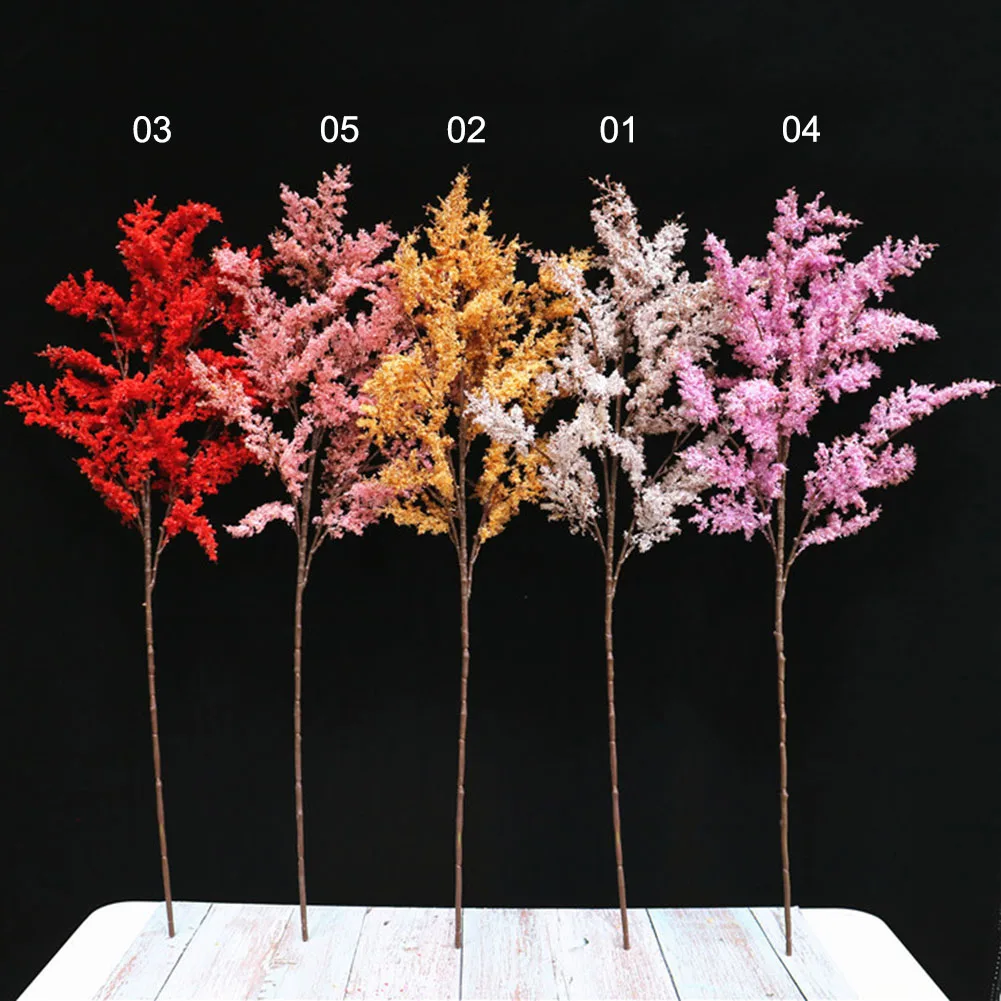 

Artificial Rime Flower Pine Smog Tree Branch Plastic Grass Fake Plant Leaf Garden Home Wedding Ceiling Decoration